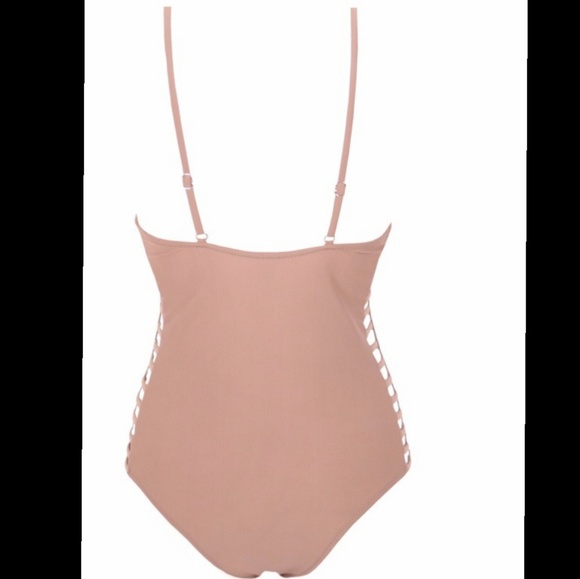 Sexy One Piece Swimsuit Neutral Tan - Picture 3 of 5
